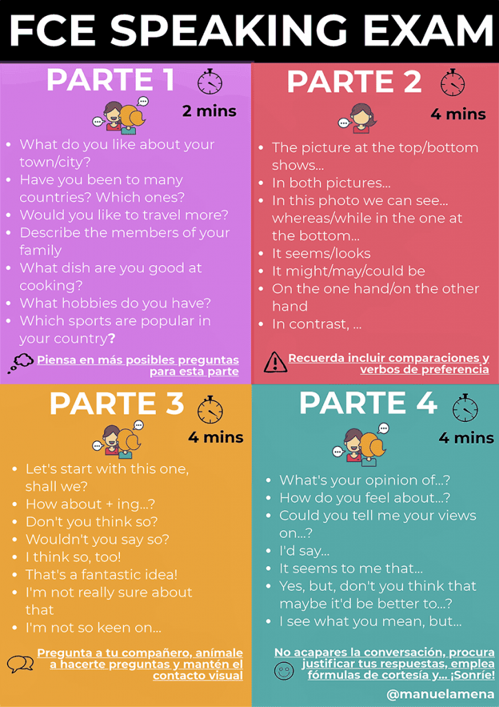Cómo preparar el Oral (speaking) del B2 (FCE - First) de Cambridge