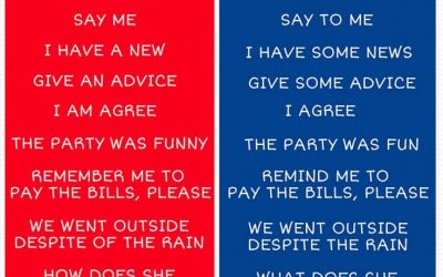 Errores más comunes en inglés en hablantes de español