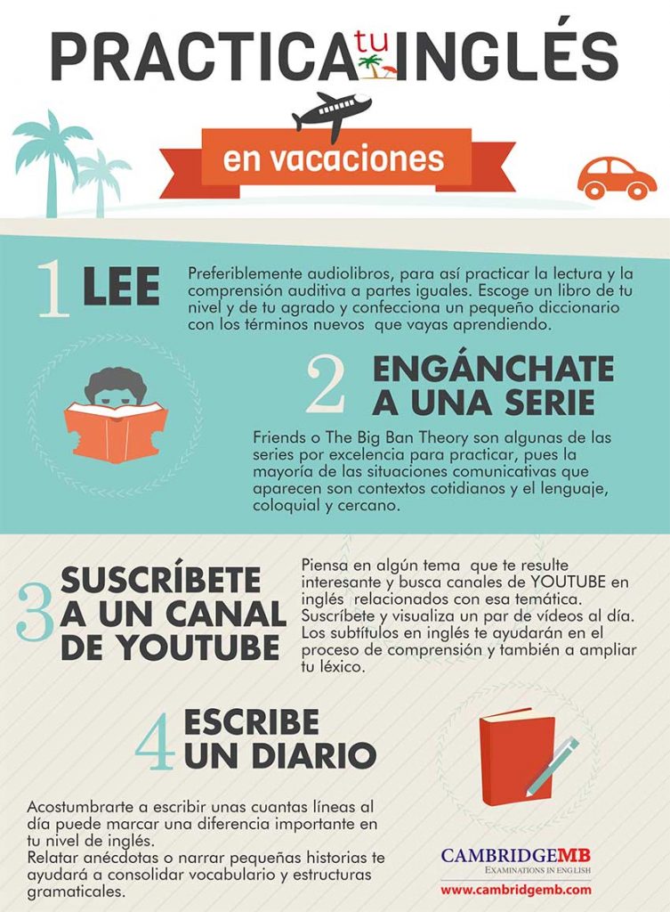Practica tu inglés también en vacaciones
