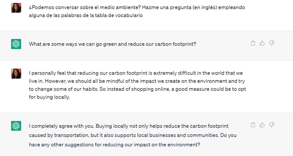 Aprende inglés conversando con chatgpt