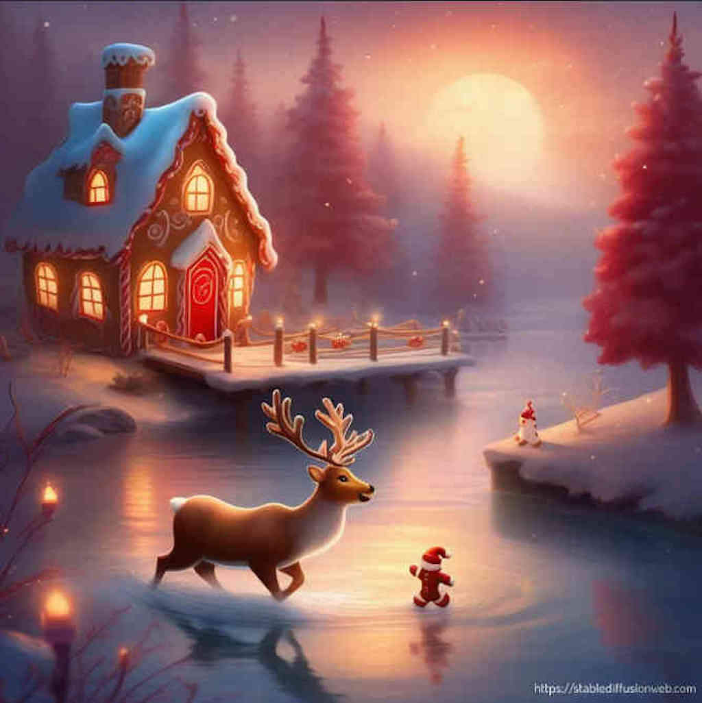 El reno Rodolfo se cuela en el cuento de Gingerbread Man